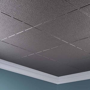 Fasade Ceiling Tile in Hammered