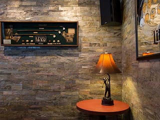 Stone Backsplash in Weathered Quartz