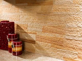 Aspect Stone Backsplash Tiles in Golden Sandstone