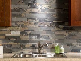 Aspect Stone Backsplash Tile in Medley Slate