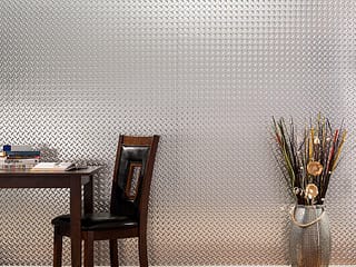 Diamond Plate wall panel in Brushed Aluminum