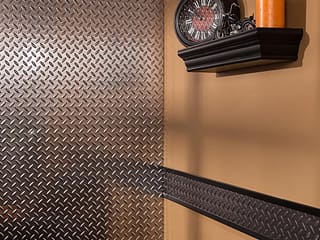 Diamond Plate wall panel in Brushed Nickel