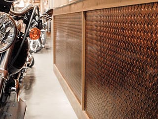 Diamond Plate wall panel in Moonstone Copper