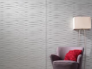 Waves wall panel in Argent Silver
