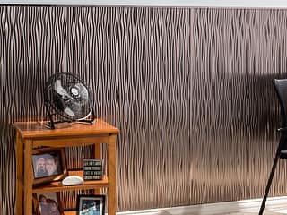Waves wall panel in Brushed Nickel