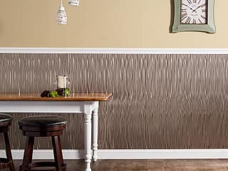 Waves wall panel in Brushed Nickel