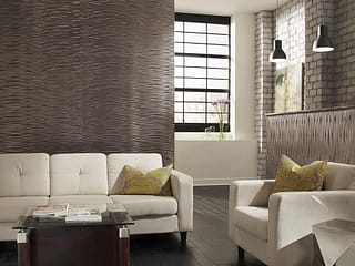 Waves wall panel in Brushed Nickel