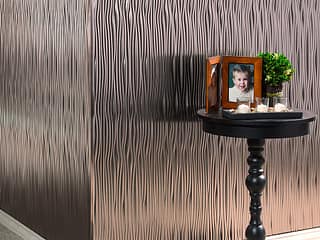 Waves wall panel in Brushed Nickel