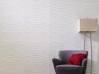 Waves wall panel in Gloss White