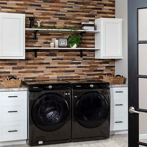 Rustic Grove 3D Wall Panel in Aged Barn