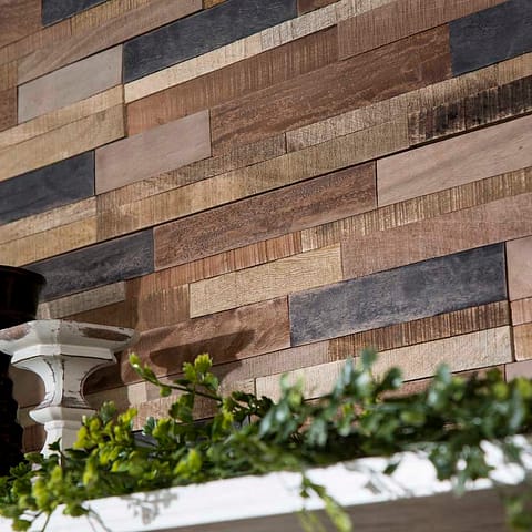 Rustic Grove 3D Wall Panel in Aged Barn