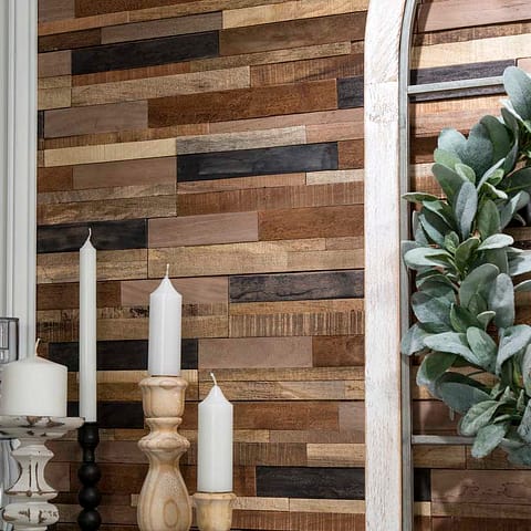 Rustic Grove 3D Wall Panel in Aged Barn