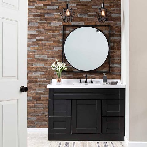 Rustic Grove 3D Wall Panel in Blended Brown