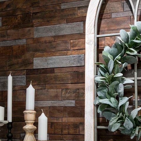 Rustic Grove 3D Wall Panel in Blended Brown