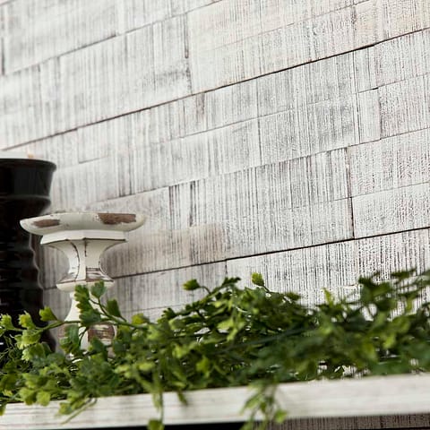 Rustic Grove 3D Wall Panel in Whitewash