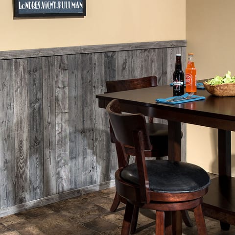 Rustic Grove - Wood Panel in Mixed Gray - Dark