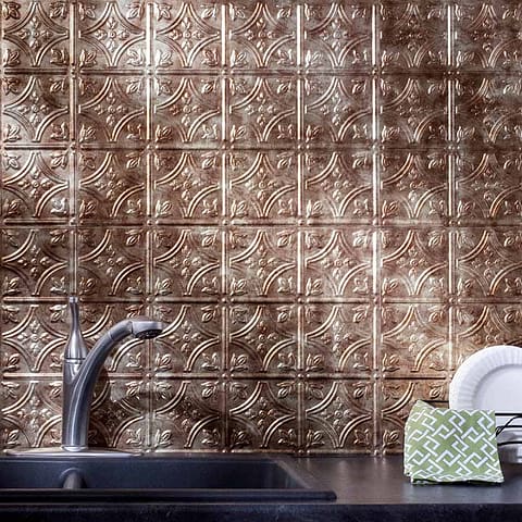Fasade Backsplash - Traditional 1 in Bermuda Bronze