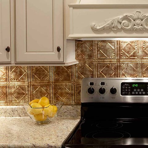 Fasade Backsplash - Traditional 4 in Bermuda Bronze