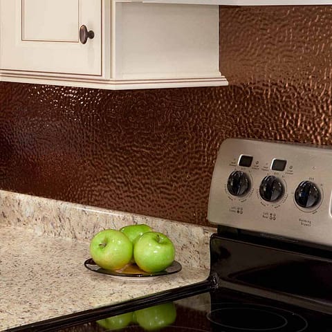 Fasade Backsplash - Hammered in Oil-Rubbed Bronze