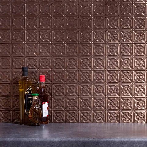 Fasade Backsplash - Traditional 6 in Argent Bronze