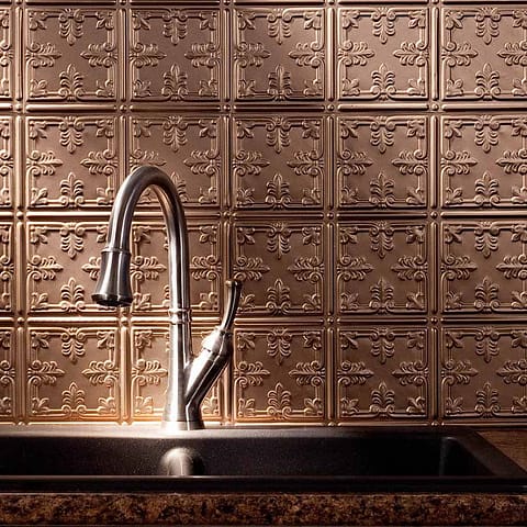 Fasade Backsplash - Traditional 10 in Argent Bronze