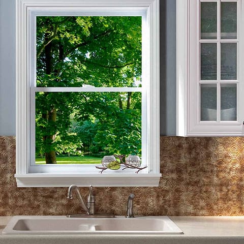 Fasade Backsplash - Lotus in Bermuda Bronze