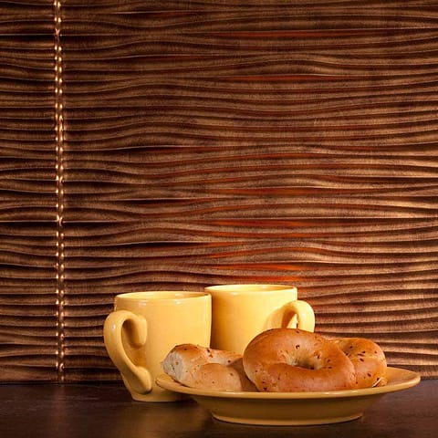 Fasade Backsplash - Waves in Antique Bronze