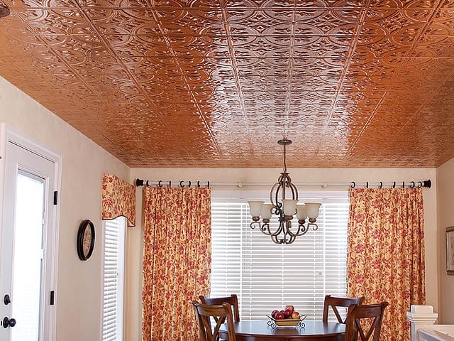 Traditional 2 ceiling in Polished Copper