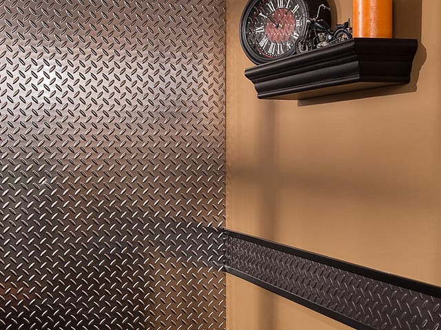 Diamond Plate wall panel in Brushed Nickel