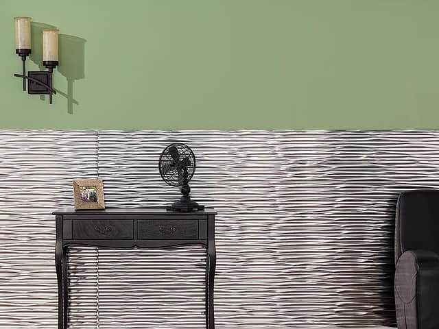 Dunes wall panel in Brushed Aluminum