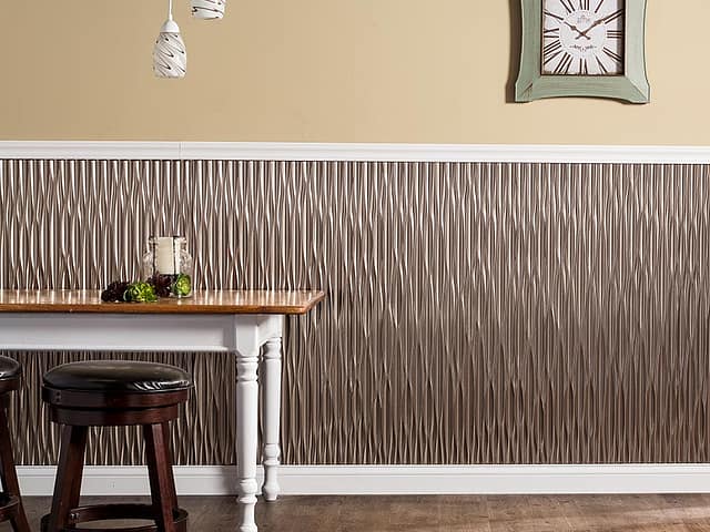 Dunes wall panel in Brushed Nickel