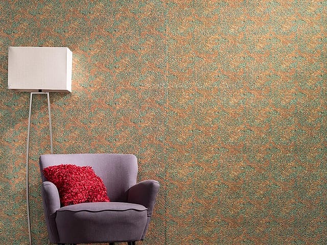 Hammered wall panel in Copper Fantasy