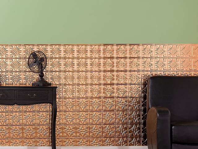 Traditional 1 wall panel in Polished Copper