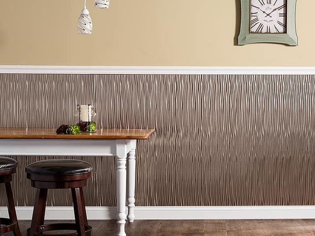 Waves wall panel in Brushed Nickel