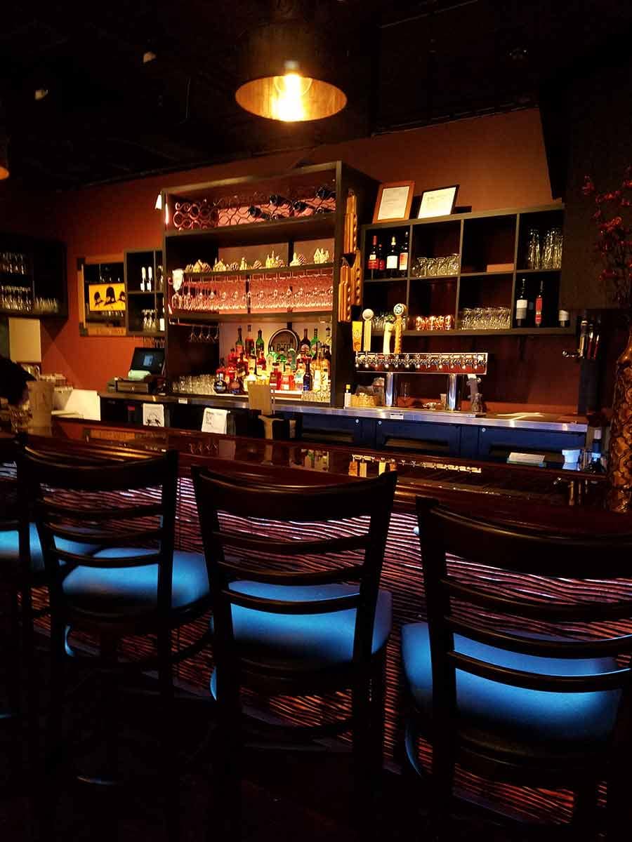 Genuwines Vintage Dining, Pickerington, OH. Fasade Dunes in Moonstone Copper.