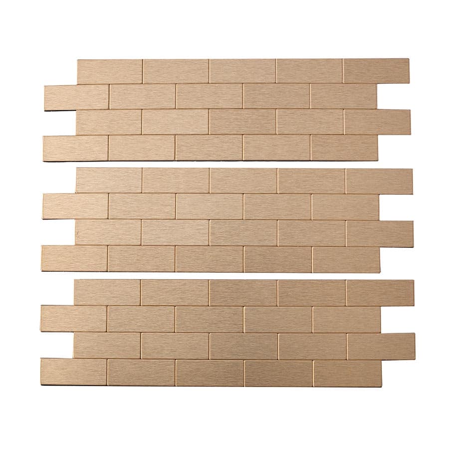 Aspect Mini Metal Subway Tile in Champagne