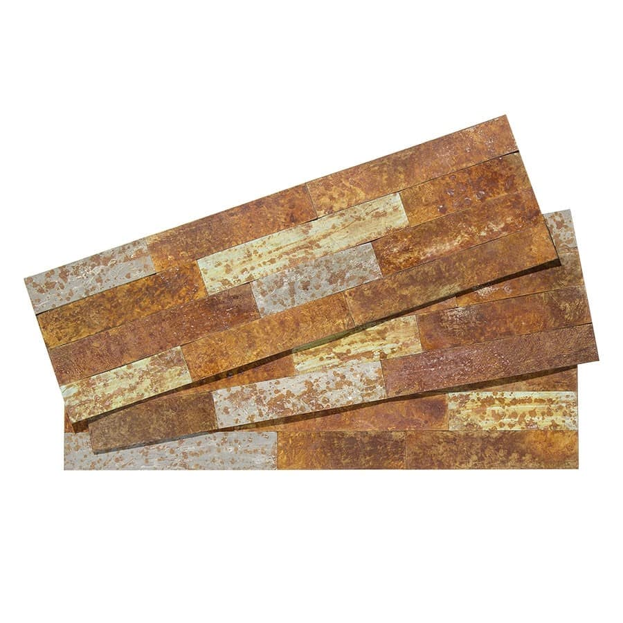 Aspect Distressed Metal Tiles in Tarnished Tin