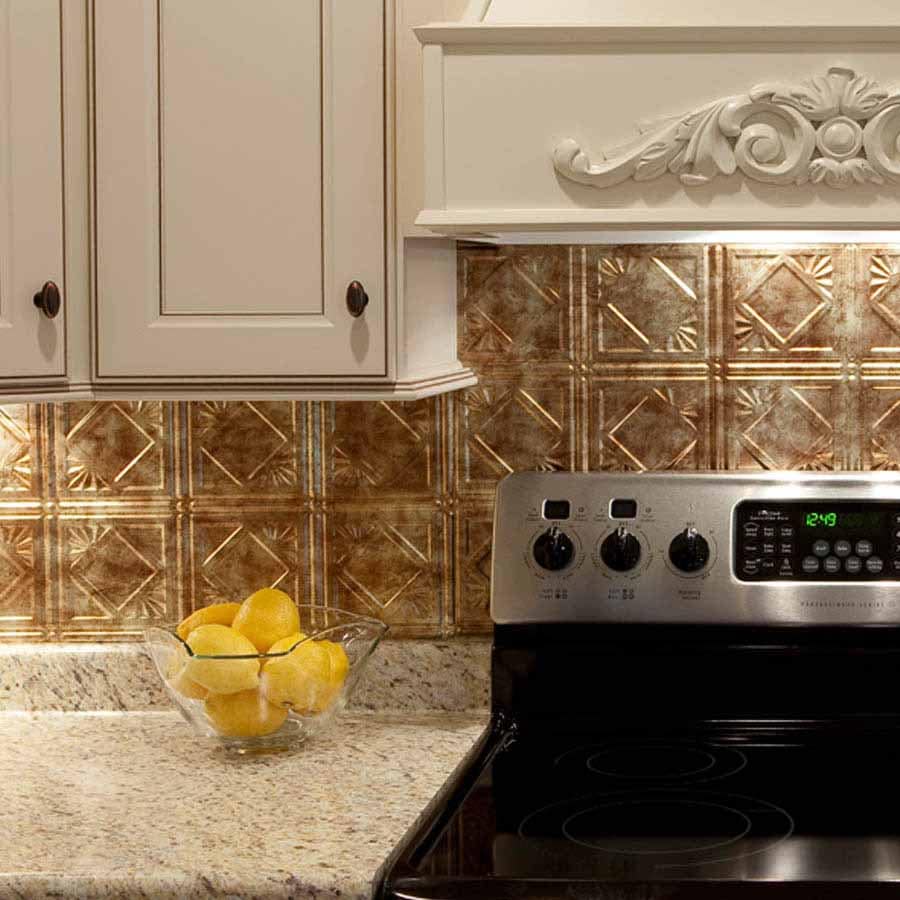 Fasade Backsplash - Traditional 4 in Bermuda Bronze