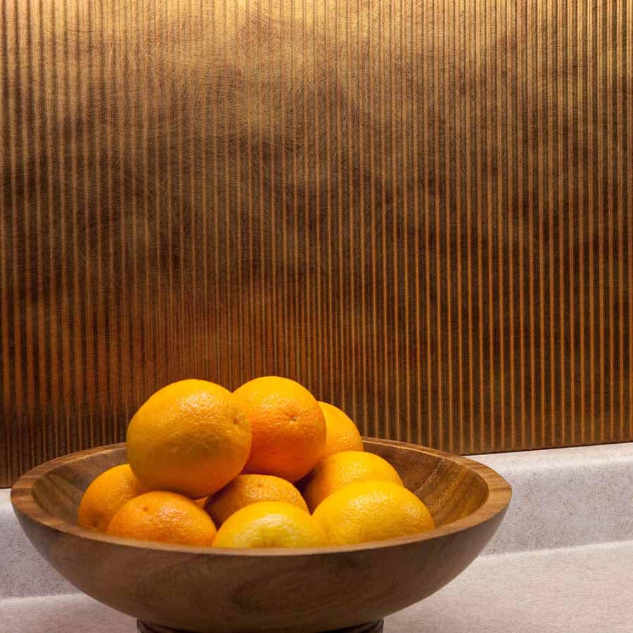 Fasade Backsplash - Rib in Antique Bronze