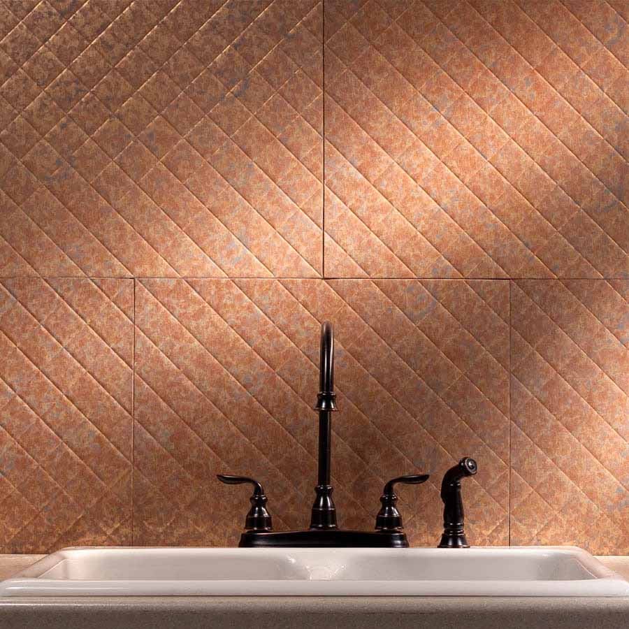 Fasade Backsplash - Quilted in Cracked Copper