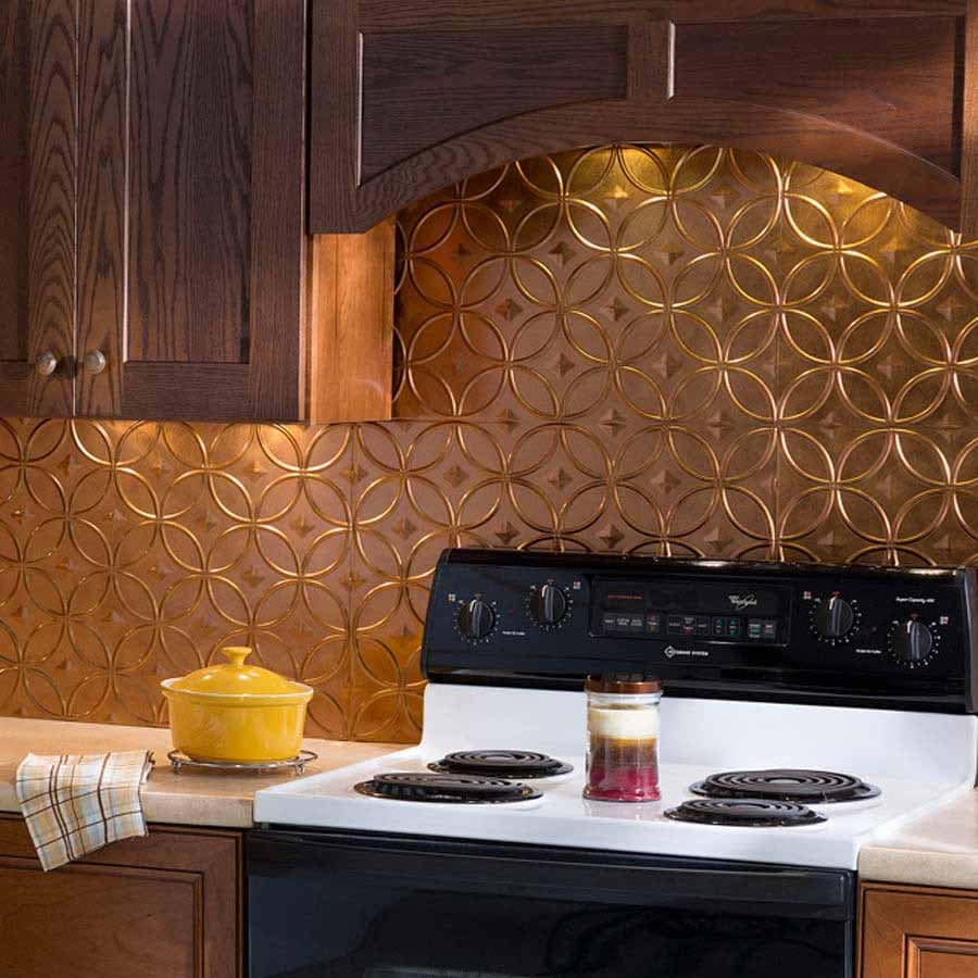 Fasade Backsplash - Rings in Antique Bronze