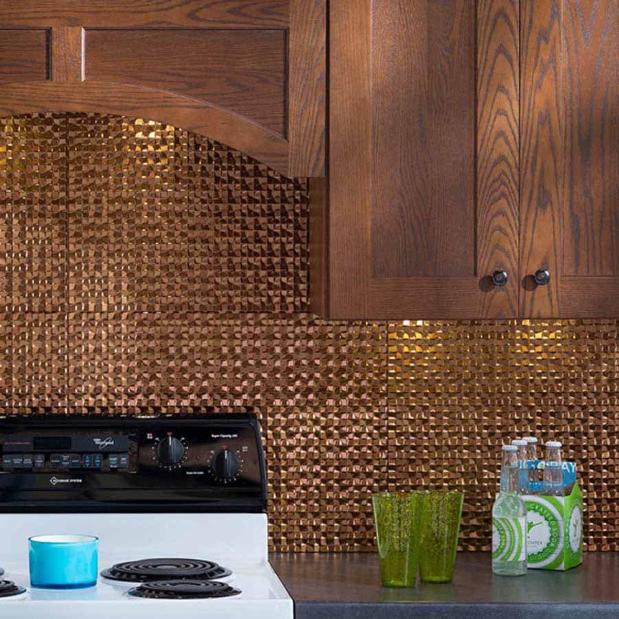 Fasade Backsplash - Terrain in Antique Bronze