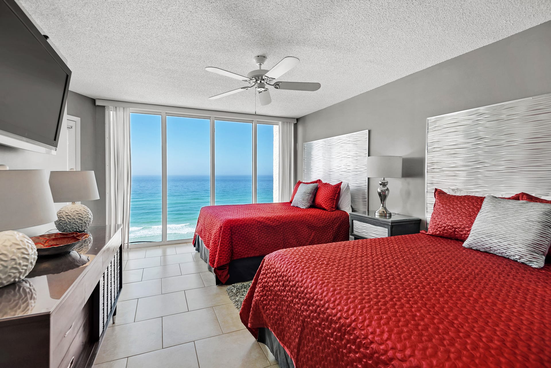 Barefoot Beach Rentals Wall Panel Waves Horizontal in Brushed Aluminum