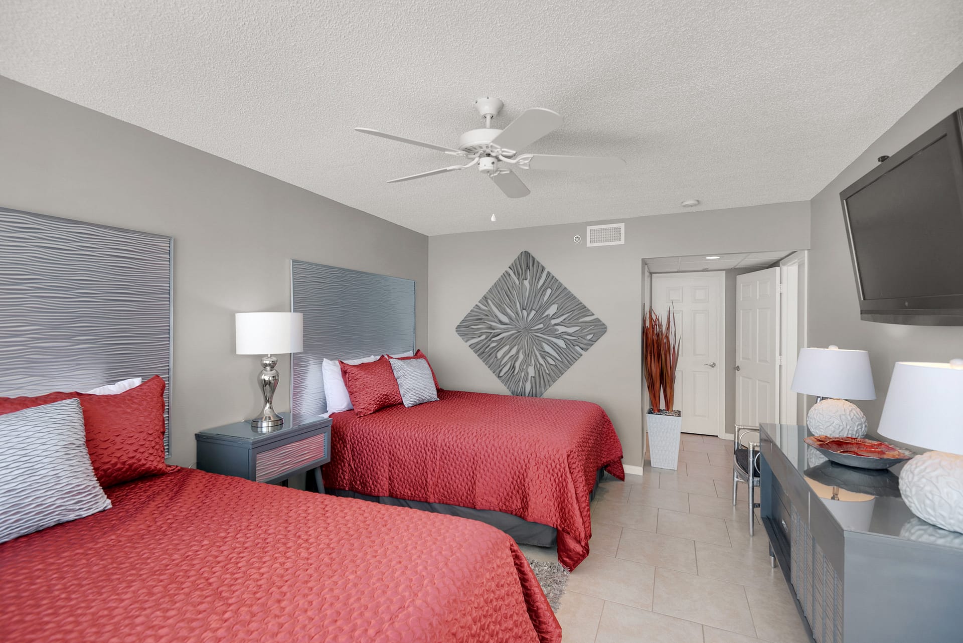 Barefoot Beach Rentals Wall Panel Waves Horizontal in Brushed Aluminum