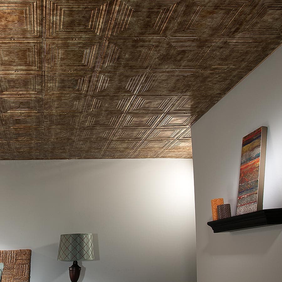 Portrait ceiling in Bermuda Bronze