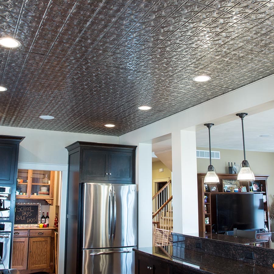 Traditional 1 ceiling in Crosshatch Silver