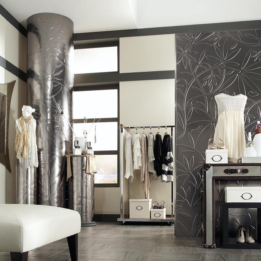 Audrey wall panel in Galvanized Steel