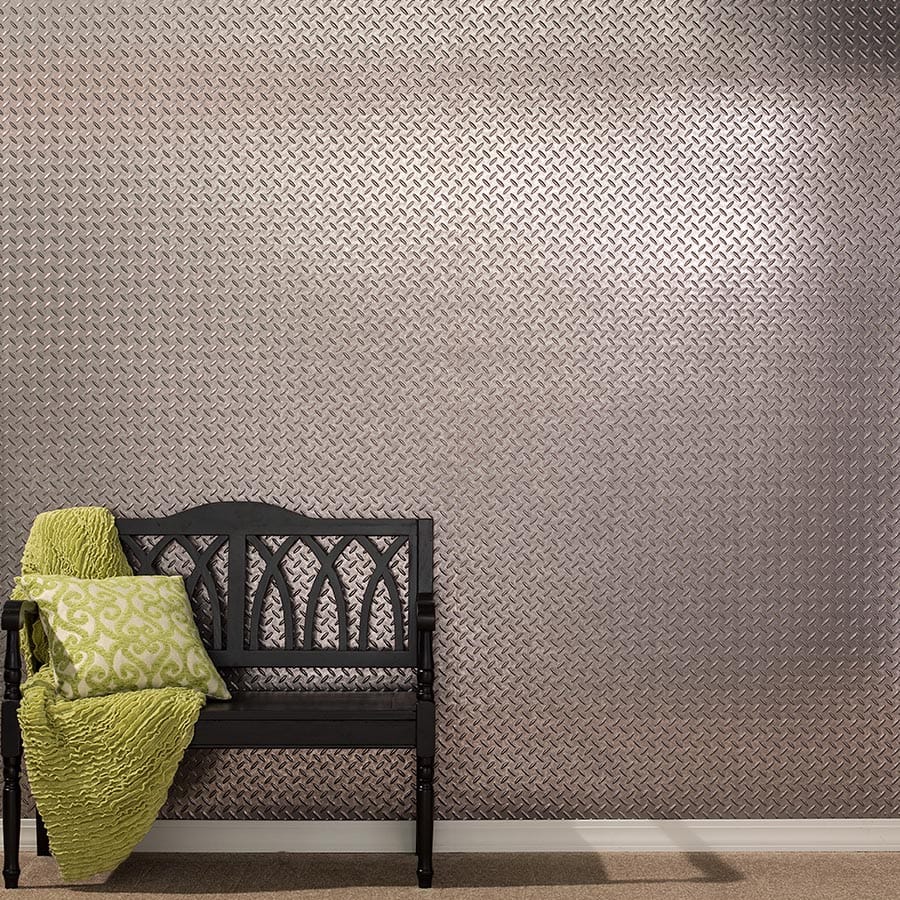 Diamond Plate wall panel in Galvanized Steel
