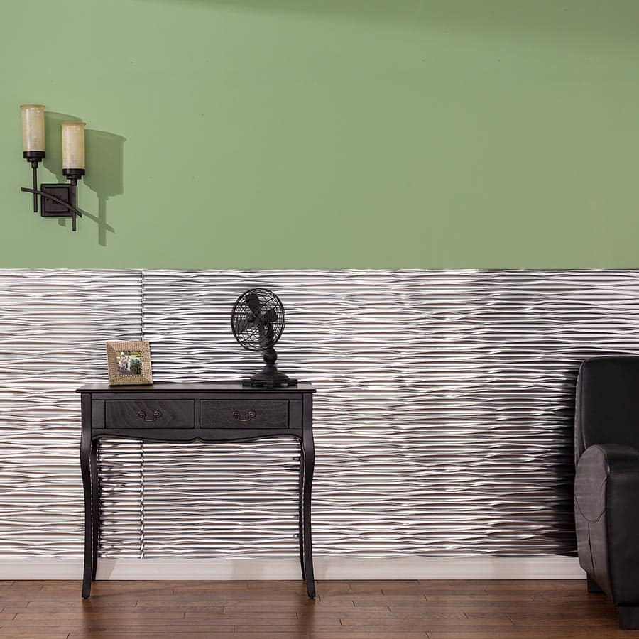 Dunes wall panel in Brushed Aluminum