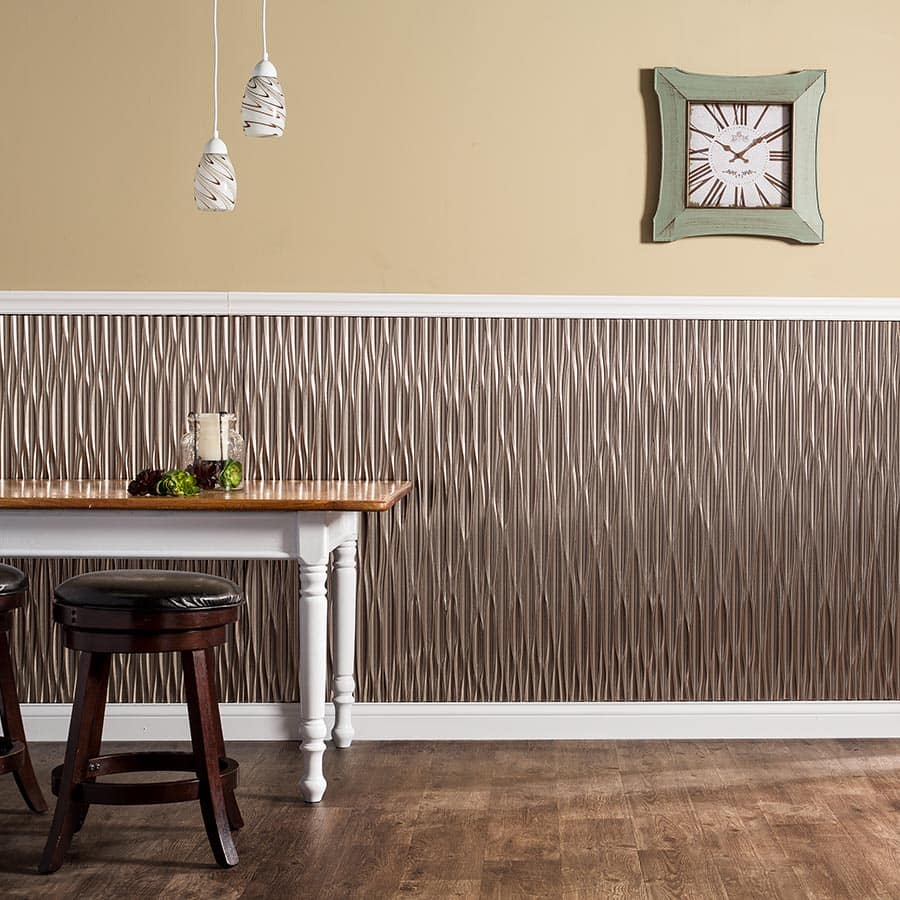 Dunes wall panel in Brushed Nickel
